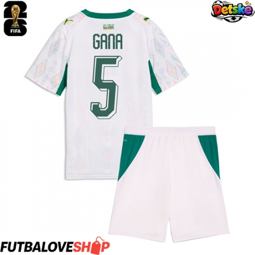 Dres Senegal Idrissa Gueye #5 Domáci pre deti MS 2026 Krátky Rukáv (+ trenírky)